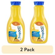 (2 pack) Tropicana Light Orange Fruit Juice, No Pulp, 52 fl oz