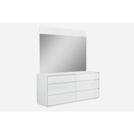 Whiteline Modern Living White Malibu Contemporary High Gloss