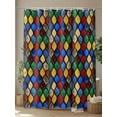 thumbnail image 4 of Abstract Shower Curtain, Stained Glass Moroccan Texture Waterproof Shower Curtain Set with 12 Hooks Lightweight Washable Fabric Shower Curtains for Bathroom 72x84 Inches, 4 of 6