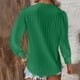 thumbnail image 3 of Blusa de manga larga con cuello en V y volantes para mujer - Camisa elegante con encaje floral y botones, 3 of 5