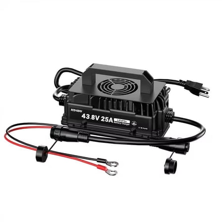 Redodo 43.8V 25A LiFePO4 Battery Charger for 36V(38.4V) Lithium Batteries IP65 Waterproof 3-Stage Charging