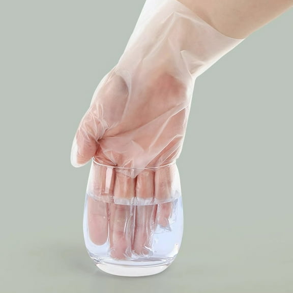 70pcs Disposable Gloves, TPE Food Grade Kitchen Gloves, Oil Waterproof Dishwashing Gloves, Thickened Chemical Resistant, Textured Grip, Sensitive Skin Safe