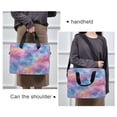 thumbnail image 6 of 16" Laptop Briefcase for Work Travel Laptop Shoulder Bag Carrying Handbag Laptop Case Watercolor Powder Blue Pattern, 6 of 8