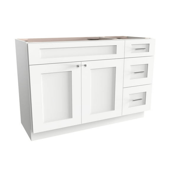 Disar 51" Single Bathroom Vanity Base Only in White
