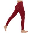 thumbnail image 3 of COMVALUE Workout Cargo Leggings with Pockets for Women Hidden Scrunch Butt Lifting Leggings Gym Yoga Pants Brick Red for Size M, 3 of 9