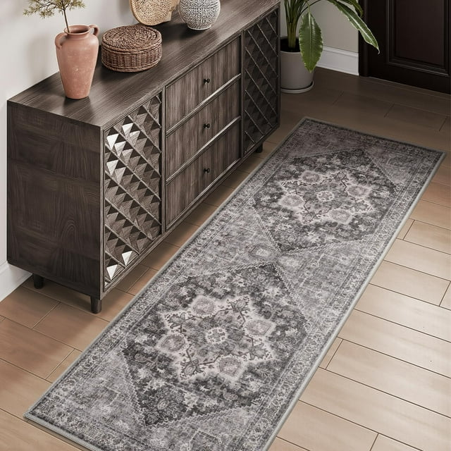 x Area Rugs for Living Room Rug Bedroom Carpet Washable Vintage Traditional Dark
