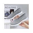 thumbnail image 5 of Gomelly Women Casual Shoes Slip On Loafers Knit Upper Sneakers Comfort Walking Shoe Sports Travel Flats Grey 5.5, 5 of 7