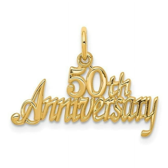 Finest Gold 10K Yellow Gold 50th ANNIVERSARY Charm