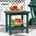 thumbnail image 2 of Cobiod Adirondack Square Outdoor Side Table, 2-Tier Storage Patio Side Table, HDPE End Tables for Backyard Pool Porch Garden Lawn, 14 x 18.4 inch, green, 2 of 9