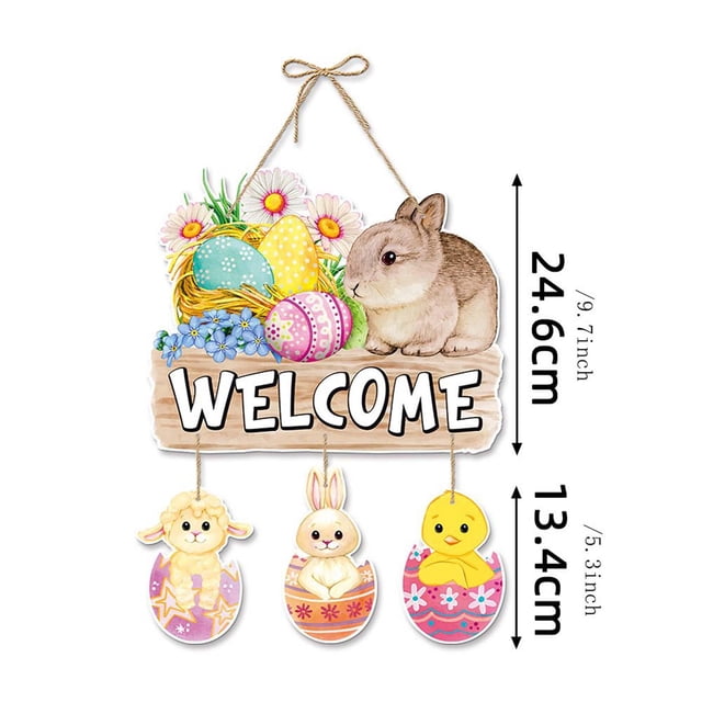 Easter Door Hanger,Easter Decorative Door Hanger Happy Easter Hanger Easter Decorative Supplies Door Hanger Hanger,Happy Easter Decorations,Spring Door Hanger