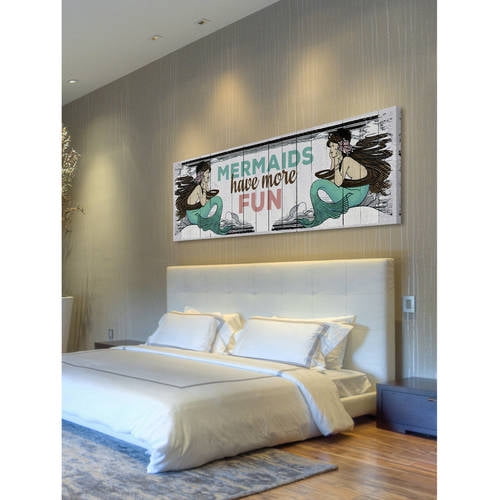 Marmont Hill - "Mermaid Fun" Painting Print on Wrapped Canvas