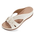 thumbnail image 3 of Commforr Sandales Mignonnes pour Femmes, Chaussures d'Été pour Femmes, Sandales pour Femmes, Sandales à Semelle Compensée, Sandales de Marche pour Femmes, Sandales Ecetana pour Femmes Chaussures Sandales à Enfiler Chaussures, Blanc, 5.5, 3 of 6