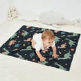 thumbnail image 2 of Dark Blue Dinosaurs Space Pattern Blanket,Comfortable Soft Flannel Throw Blanket,All Season,Warm Lightweight Blankets for Sofa Bed Couch Living Room Chair,30"x40", 2 of 4