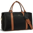 thumbnail image 1 of BOSTANTEN Weekender Bags for Women Leather Duffle Bag Carry-on Large Tote with Trolley Sleeve and Luggage Tag, 1 of 7