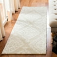 thumbnail image 3 of SAFAVIEH Micro-Loop Linton Damask Trellis Wool Area Rug, Beige, 5' x 5' Square, 3 of 6