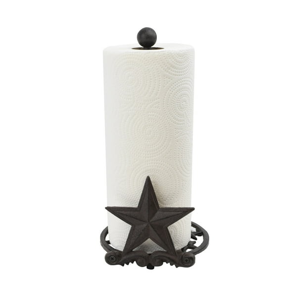 Rustic Barn Star Kitchen Countertop Paper Towel Holder Western Home Decor Storage Essentials