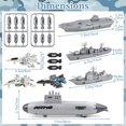 thumbnail image 4 of Set de juguetes para portaaviones DeAO Military Submarine & Aviones, 4 of 6