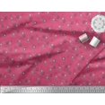 thumbnail image 2 of Soimoi Pink Rayon Fabric Crossbone & Skull Halloween Decor Fabric Printed Yard 42 Inch Wide, 2 of 3