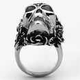 thumbnail image 3 of Men Women Skull Roses Ring 316L Stainless Steel with Top Grade Crystal in Black Diamond, 3 of 5