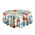 thumbnail image 5 of Pioneer Flower Floral Print Pattern Round Tablecloth 60"x60",Wrinkle Wipeable Table Cloth for Kitchen Dining Room Picnic Patio Party, 5 of 6