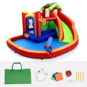 Topbuy Inflatable Water Slide Bouncer and Splash Pool Water Cannon