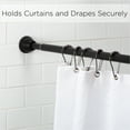 thumbnail image 4 of Bath Bliss 42" to 72" Adjustable Steel Straight Shower Curtain Tension Rod, Black, 4 of 5