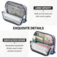thumbnail image 5 of Pencil Bag with Magnetic Foldable Base Large Capacity Stand-Up Pencil Case Durable Nylon Pen Pouch Cyberpunk-style Easter Bunny, 5 of 7