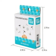 Pen + Gear White Steel Precision Crafted ThumbTack Thumbtacks 200 Count, Pins & Tacks