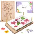 thumbnail image 1 of Kit de Prensa para Flores Suziko 27,5x17,8 cm de Madera Maciza con Diseño de Rosa, 1 of 9