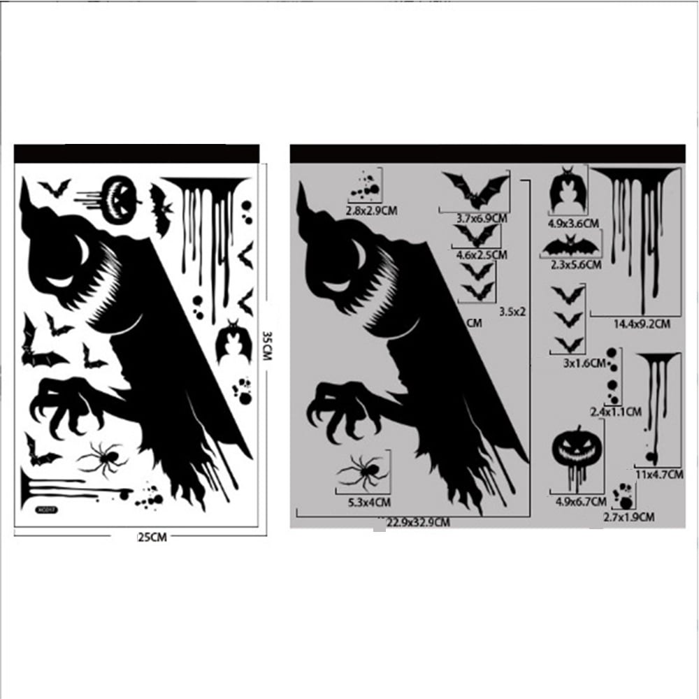Heitepabg Halloween Window Clings for Kids Halloween Window Clings Double Sided Halloween Window