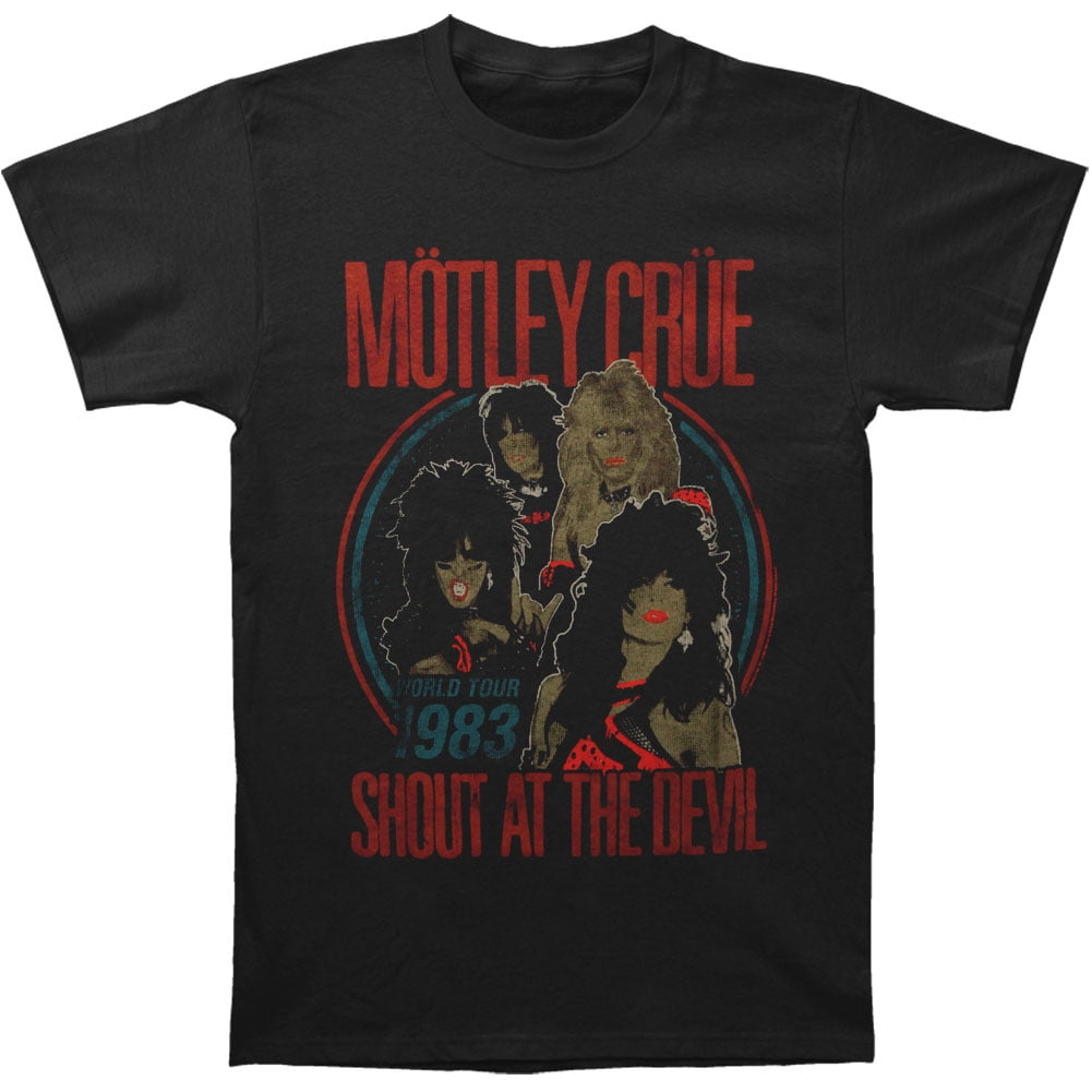 Motley Crue - Motley Crue Men's Vintage World Tour Devil T-shirt Black 