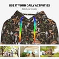 thumbnail image 4 of Lsque Mushroom Garnish Pattern Casual Women's Hoodie,Hooded Sweatshirt with Kangaroo Pocket,Pullover Hoodie with Eye-catching Drawstrings-Small, 4 of 7