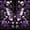 Purple Black, variant on Homewish Halloween Horror Skull 7-Piece Twin Bedding,Purple Rose Butterfly Bedding Comforter Set,Black Reversible