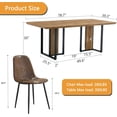 thumbnail image 3 of Wood Dining Table Set for 4,67" Dining Room Table Set,Rectangle Wood Dinner Tables Set with 4 Thick Cushion Upholstered Chairs,Kitchen Tables and Chairs Sets for 4 Easy Assembly, 3 of 7
