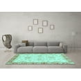 thumbnail image 3 of Ahgly Company Indoor Square Oriental Light Blue Traditional Area Rugs, 5' Square, 3 of 4