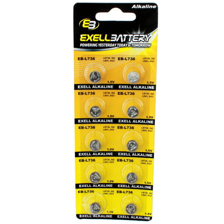 UPC 819891018236 product image for 10pk Exell EB-L736 Alkaline 1.5V Watch Battery Replaces AG3 LR41 392 | upcitemdb.com