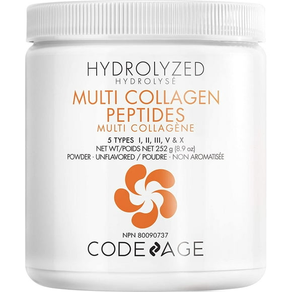 Codeage Poudre Hydrolysée de Peptides de Protéine de Collagène - 8,9 oz
