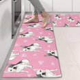 thumbnail image 2 of Kitchen Rugs Sets Of 2,Pink French Bulldog Love Heart Anti Fatigue Kitchen Mat Rugs Non Slip Washable,Decorative Kitchen Floor Mats for Kitchen,Sink,Laundry,17"X47", 2 of 5