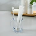 thumbnail image 1 of Fiudx Travel Toothpaste Cup Set | Plastic Mouthwash Mug with Non-Slip Handle | Portable Brushing Cup for Home & Travel | 1-Piece Set In White Coffee Color, 1 of 5