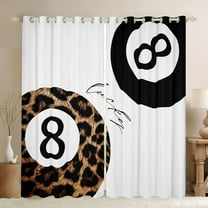 Castle Fairy Boys Girls Cheetah Print Black Out Curtains,Sport Billiards Curtains Pack of 2 (42x63 Each),Animal Leopard Print Bedroom Curtains,Ultra Soft Home Decor