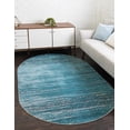 thumbnail image 3 of Unique Loom Oasis Collection Area Rug - Calm (5' x 8' Oval Blue/Navy Blue), 3 of 10