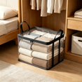 thumbnail image 6 of Bxaolu 2 Pack Clear Clothes Storage Bags, Big Plastic Blanket Vinyl Foldable Moving Bags with Zipper, Closet Organizers and Storage Containers for Bedding, Duvet, Pillow, 6 of 9
