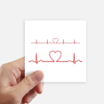 thumbnail image 1 of Electrocardiogram Heart Design Pattern Sticker Square Waterproof Stickers Wallpaper Car Decal, 1 of 1