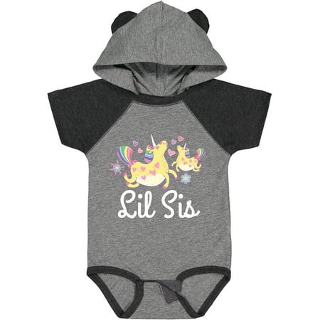 

Inktastic Lil Sis Unicorn Girls Sister Gift Baby Girl Bodysuit