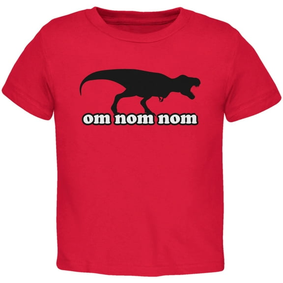 Jurassic - T-rex Om Nom Nom Red Toddler T-Shirt - 3T