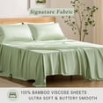 thumbnail image 2 of TOSMO Luxury Sheet Set 4 Piece King Size - 100% Viscose Derived from Bamboo - 18” Extra Deep Pockets, Oeko-Tex Certified, Silky Soft, Cooling and Breathable, 2 of 7