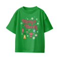thumbnail image 2 of Graphic Apparel Christmas Youth Merry Moody Ornaments And Snowflakes T-Shirt - Irish Green - Large, 2 of 4