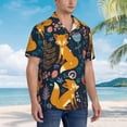 thumbnail image 4 of Men's Hawaiian Shirt Casual Short Sleeve Button Down Shirt Tropical Beach Shirt, 4 of 8
