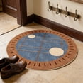 thumbnail image 5 of JHyouerji Round Floor Mat Soft Non Slip Area Rug Decorative Mat 15 Inch for Home Bathroom Bedroom Living Room, 5 of 8