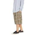 thumbnail image 6 of Shaka Wear Men's Relaxed Fit Plaid Cargo Shorts S~5XL, 6 of 13